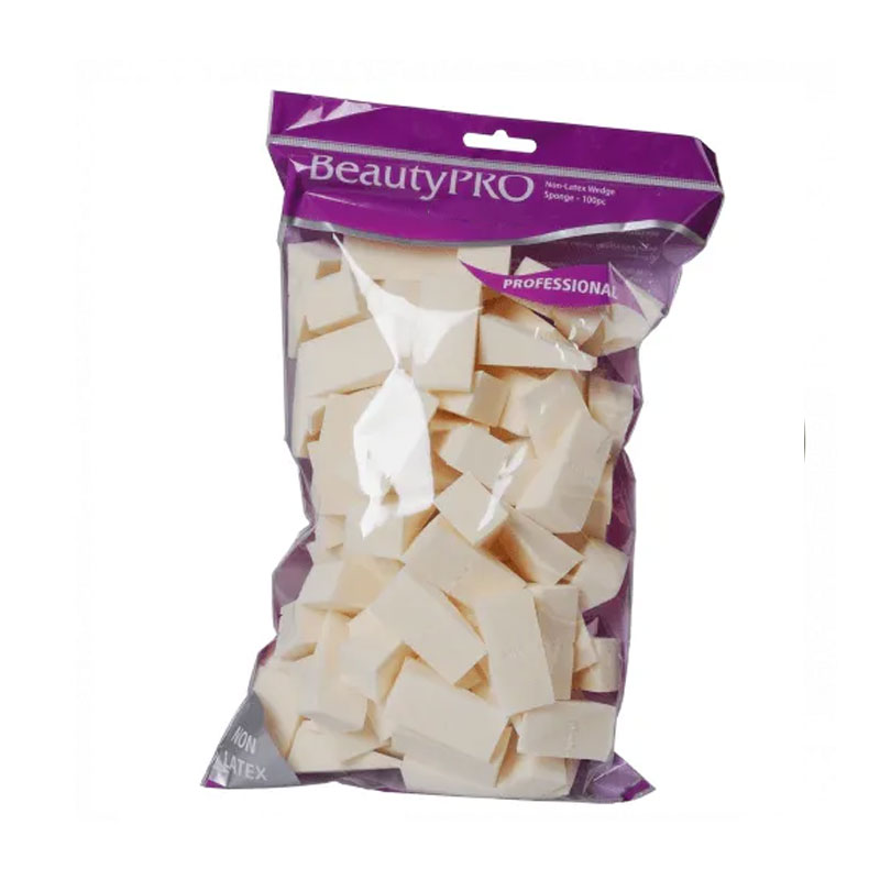 BeautyPRO Affinity Non-Latex Wedge Cosmetic Sponges - 100pk