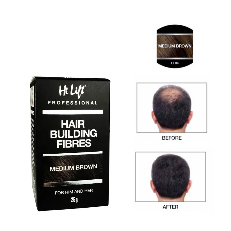 Hi Lift Hair Building Fibres Medium Brown 25g