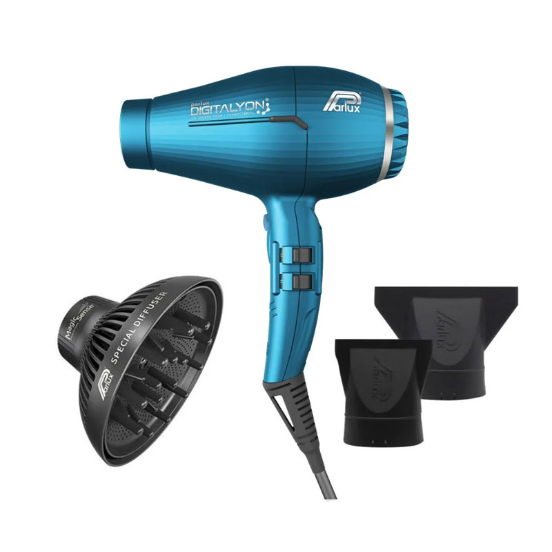 Parlux Digitalyon Air Ionizer Tech Professional Hair Dryer Blue